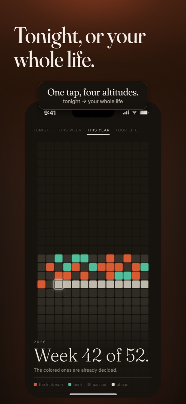 Zooming from tonight to this year — 52 cells, the colored ones already decided.